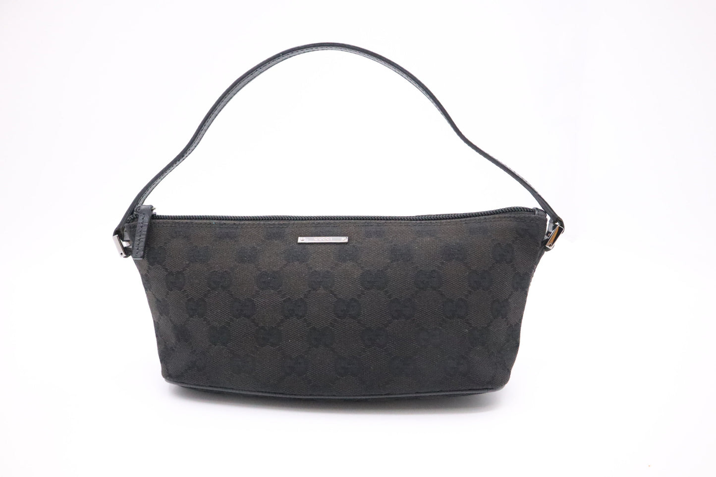 Gucci Boat Bag In Canvas Black Travel Bag