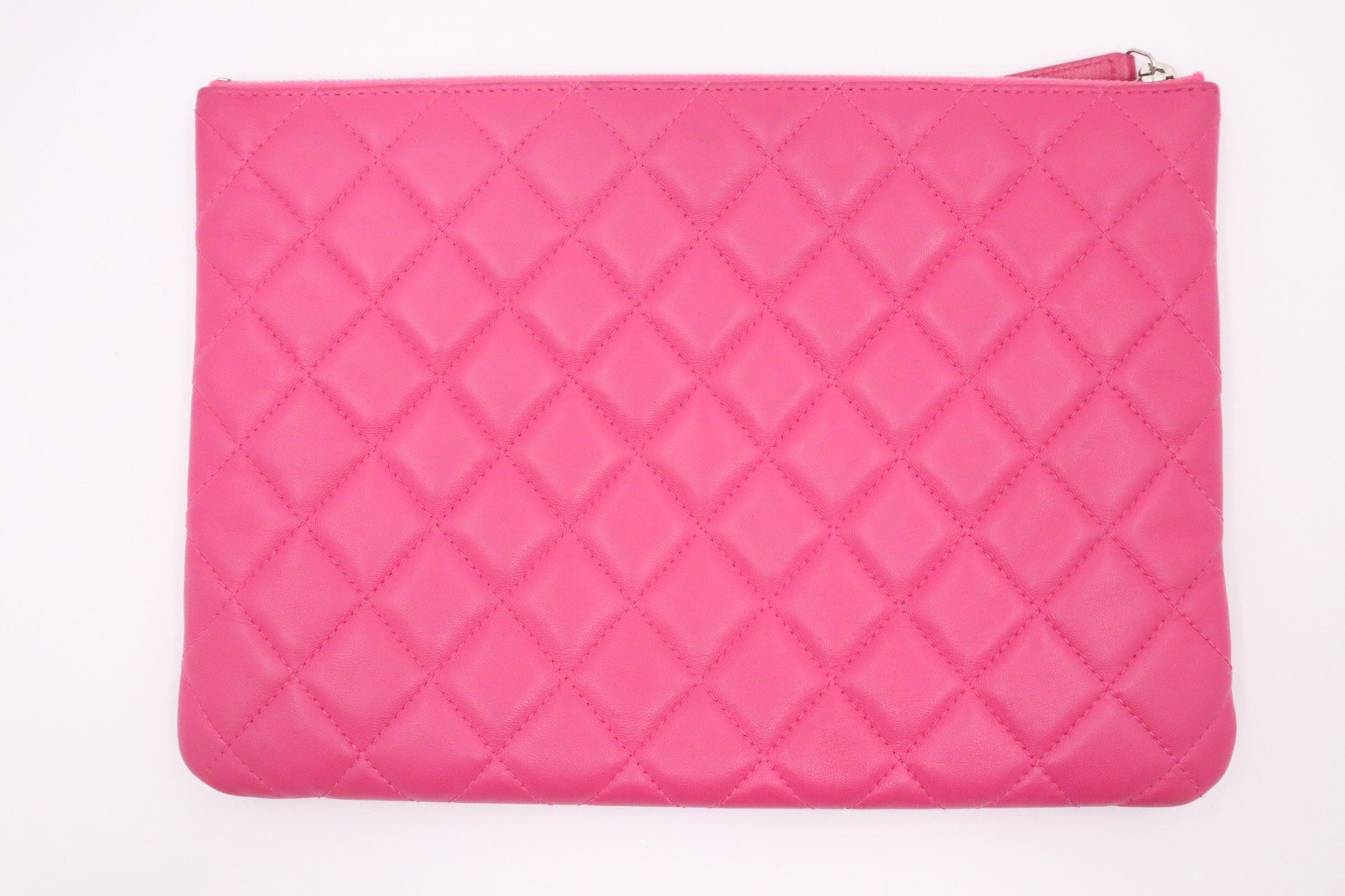 Chanel O Matelasse Pink Leather Handbag