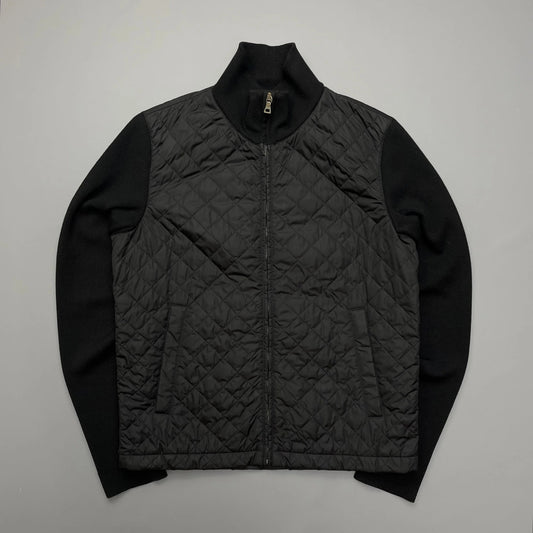 Prada Handbag Sport -Through Knit Jacket Quilted Black Zip