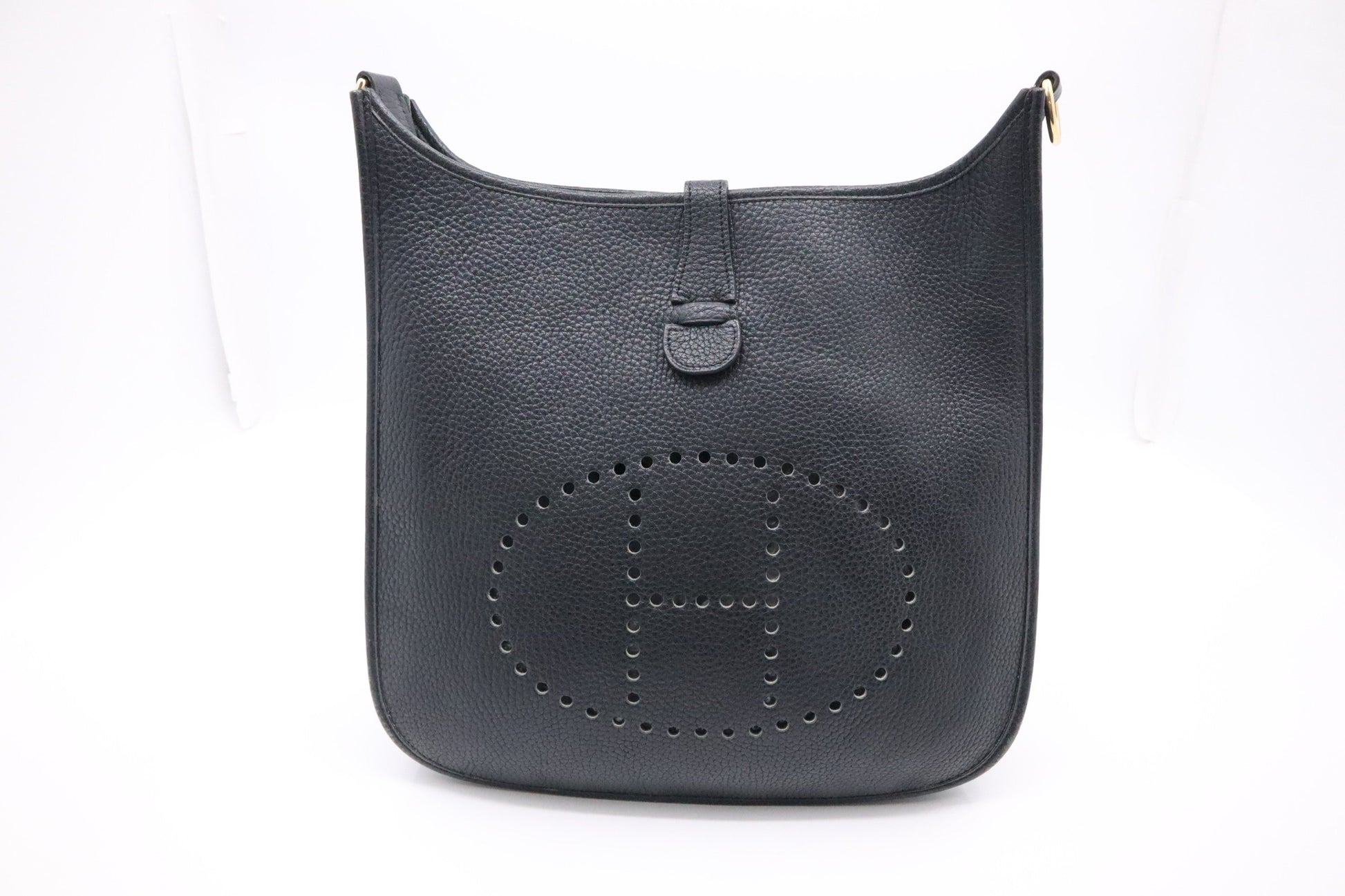 Hermes Evelyne Gm In Handbag Leather Black Travel Bag