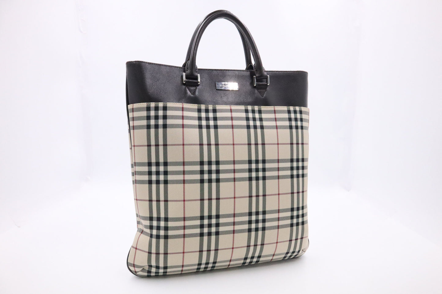 Burberry Tote Bag In Nova Check Canvas