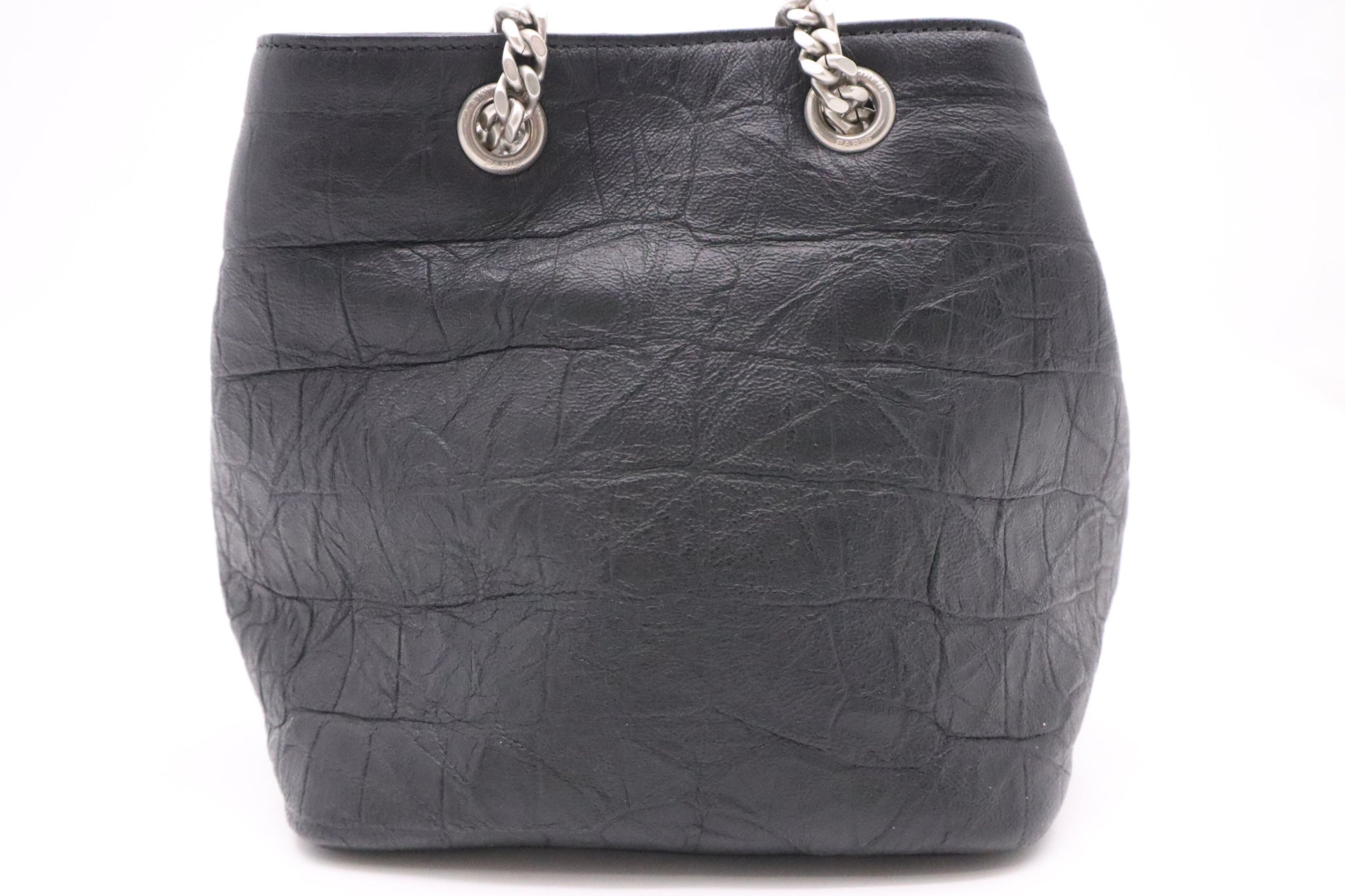 YSL Saint Laurent Bucket Shoulder Bag In Leather Black