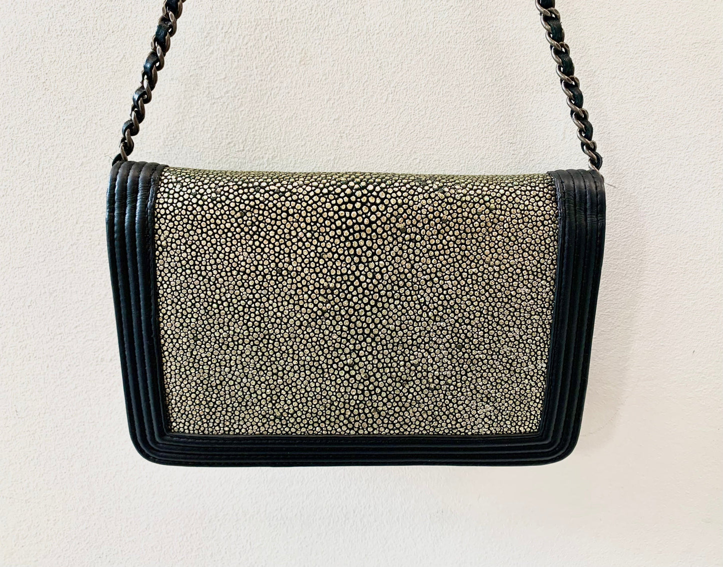 Chanel Stingray Boy Wallet with Chain Handbag