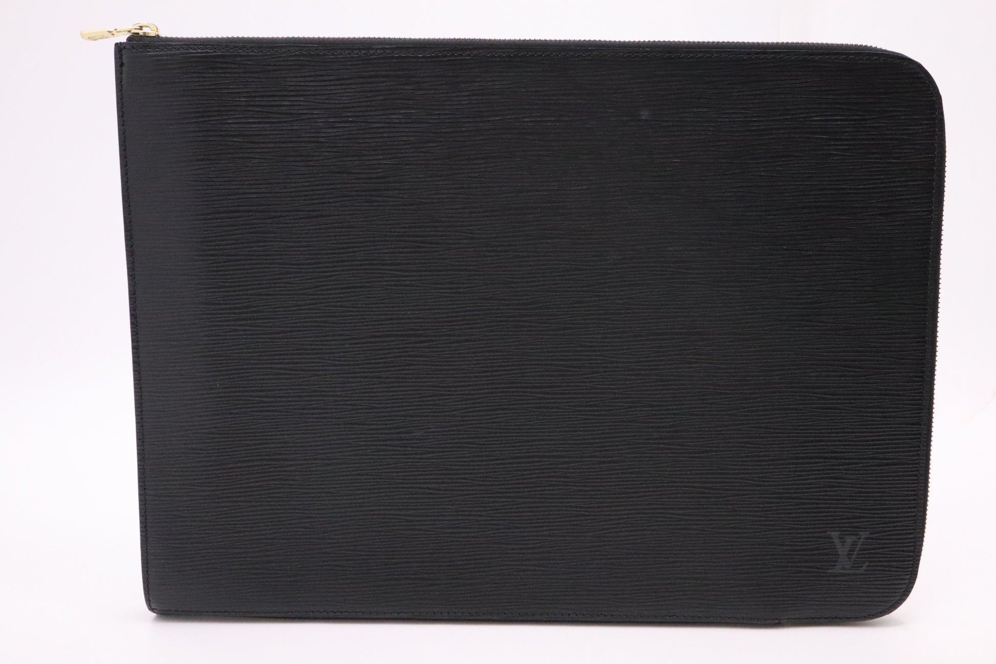 Louis Vuitton Poche Document Epi Leather Black Handbag