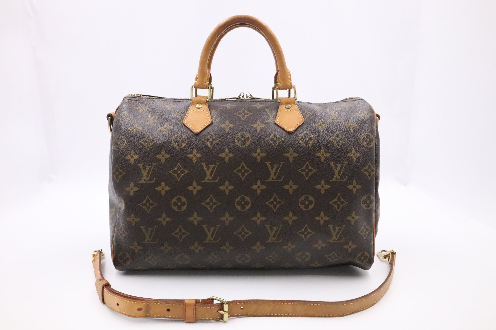 Louis Vuitton Speedy 35 Bandouliere Monogram Canvas Handbag