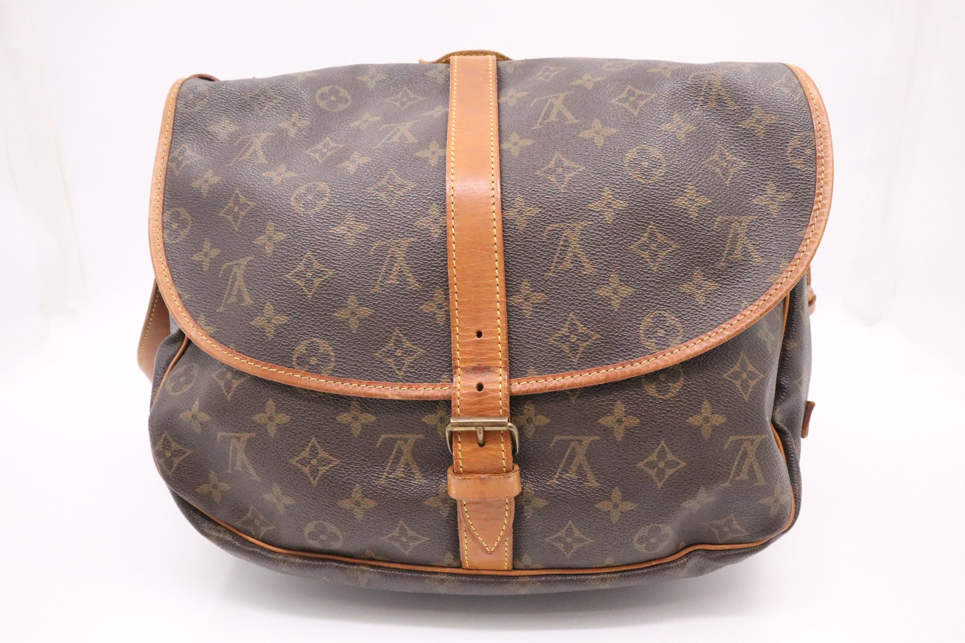 Louis Vuitton Saumur 35 Monogram Canvas Handbag Canvas 1
