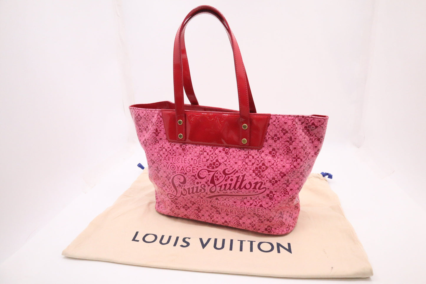 Louis Vuitton Cosmic Blossom Vinyl Canvas Pink Tote Bag