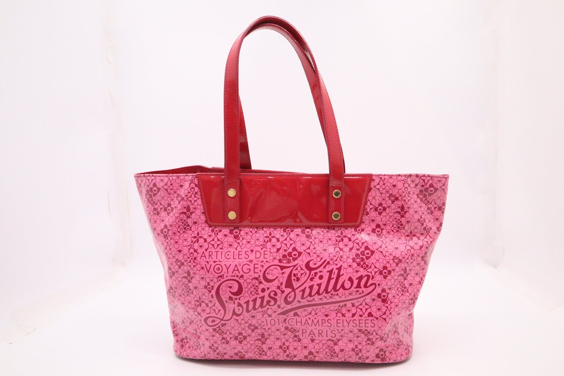 Louis Vuitton Cosmic Blossom Vinyl Canvas Pink Tote Bag