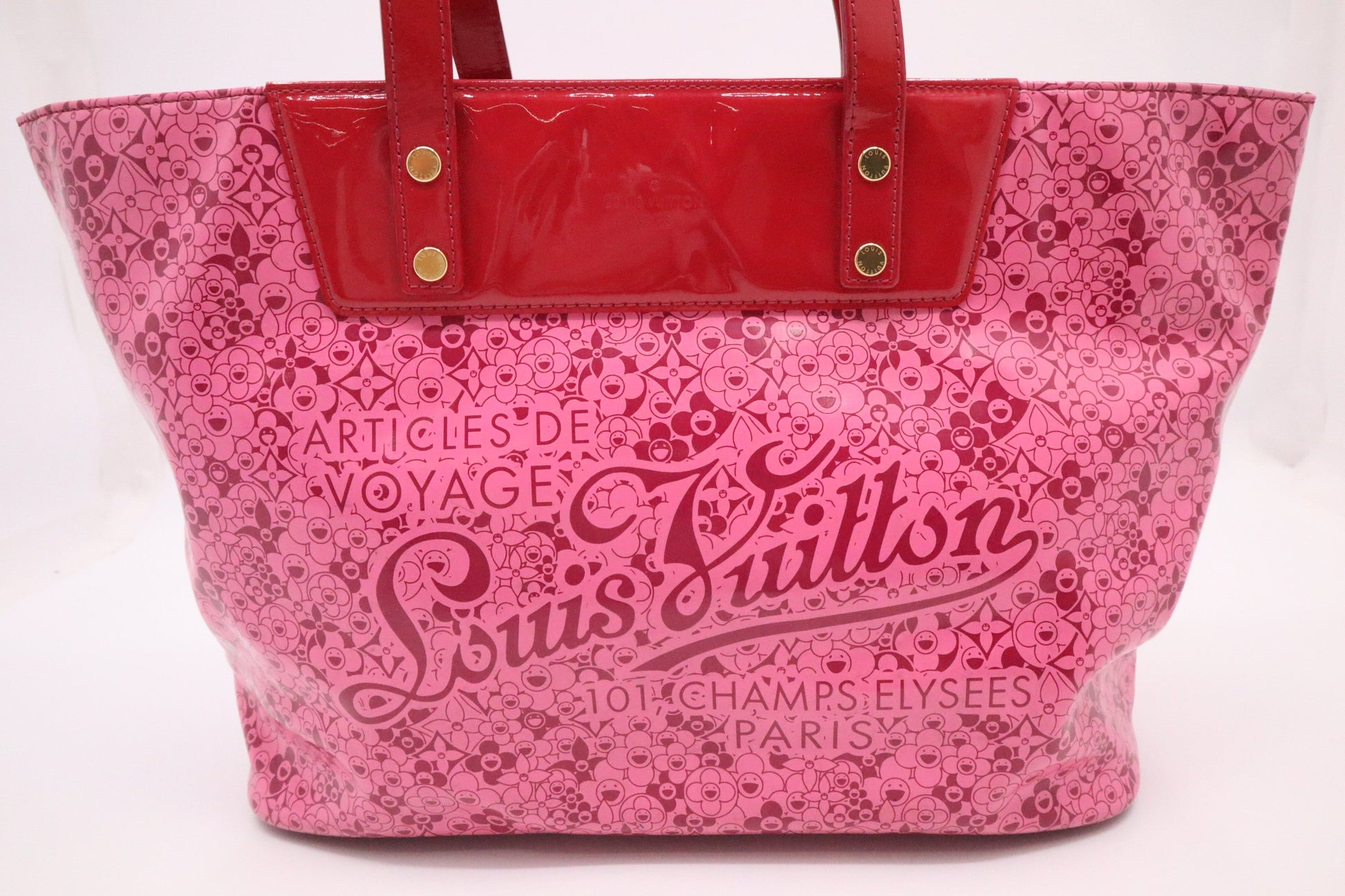 Louis Vuitton Cosmic Blossom Vinyl Canvas Pink Tote Bag