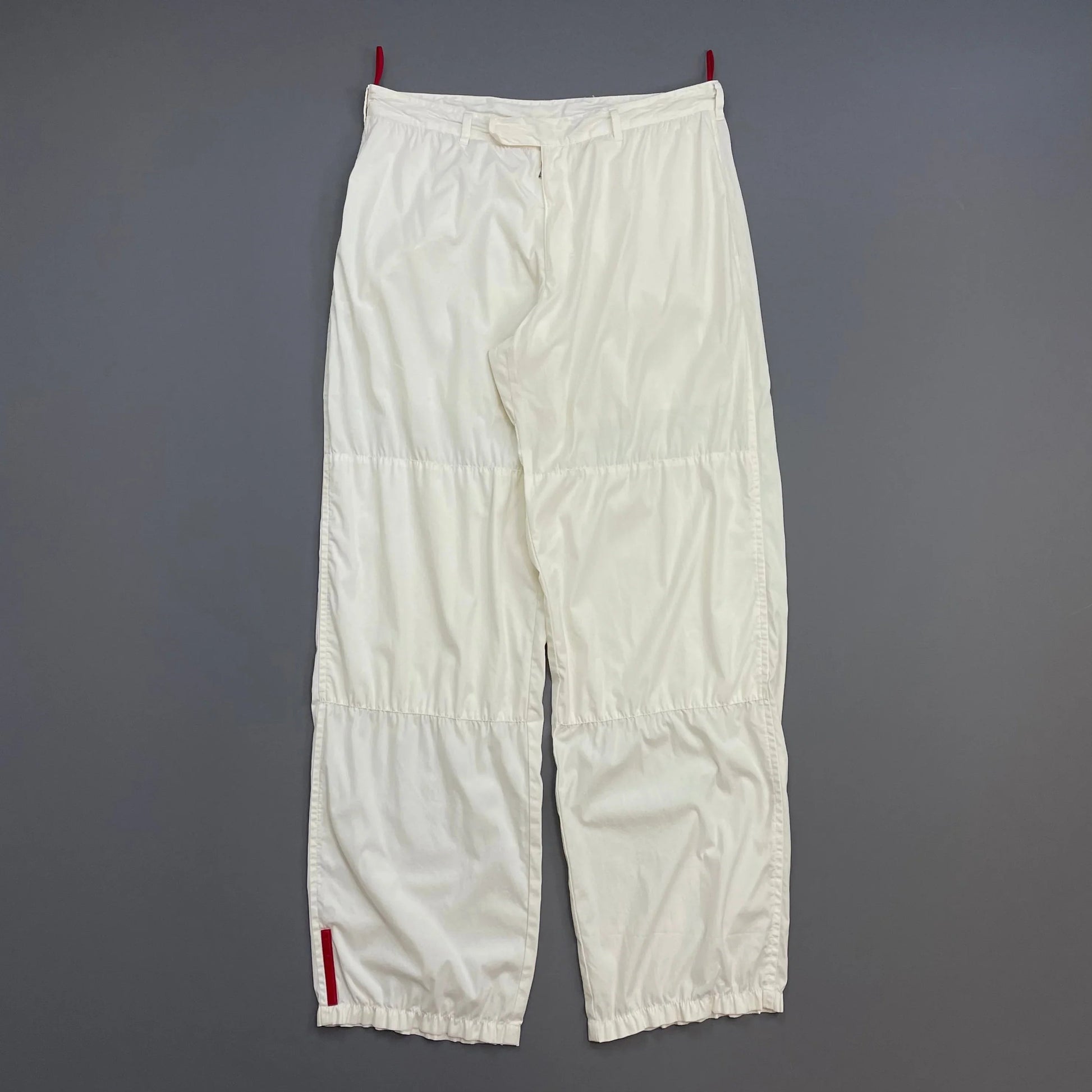Prada Handbag Sport Lightweight Cotton Parachute Pant Shell Tro White