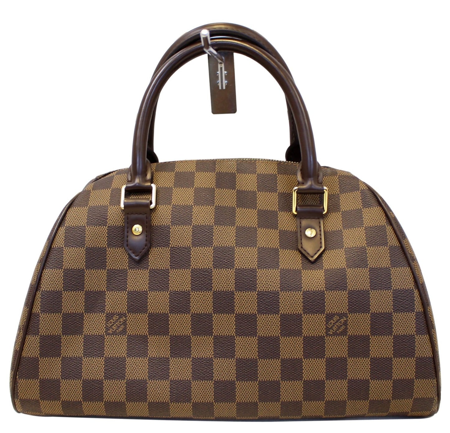 Louis Damier Ebene Ribera Mm Satchel Bag Brown Travel Bag