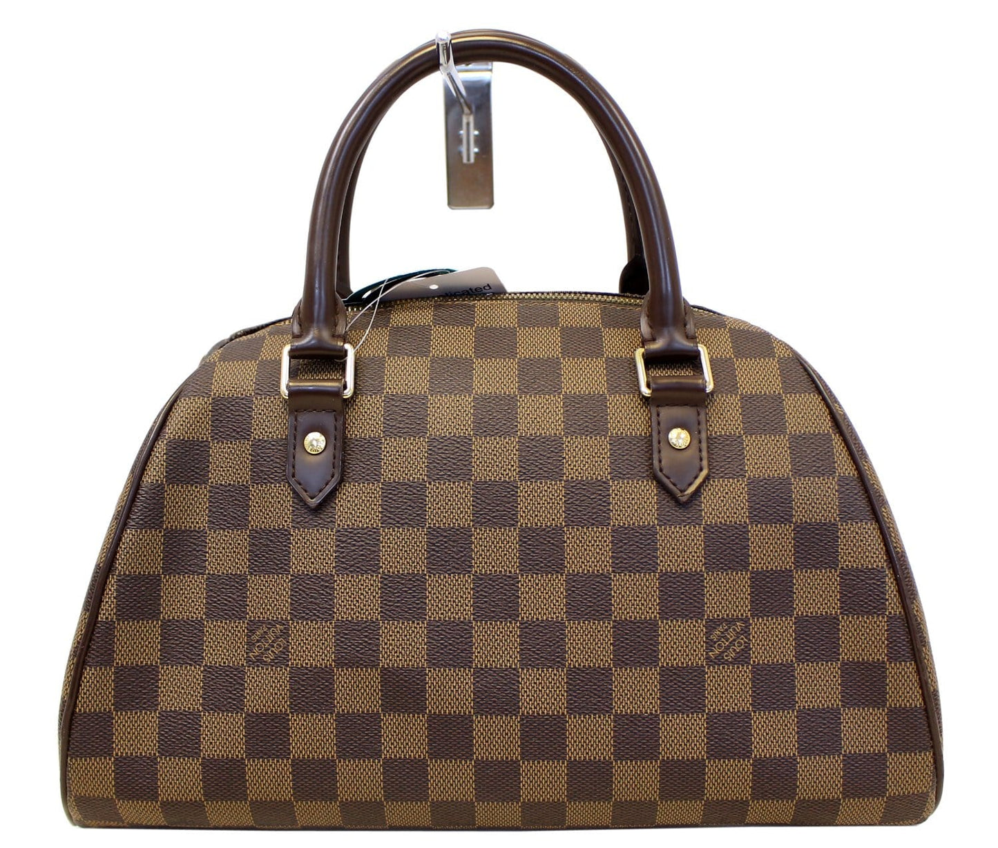 Louis Damier Ebene Ribera Mm Satchel Bag Brown Travel Bag