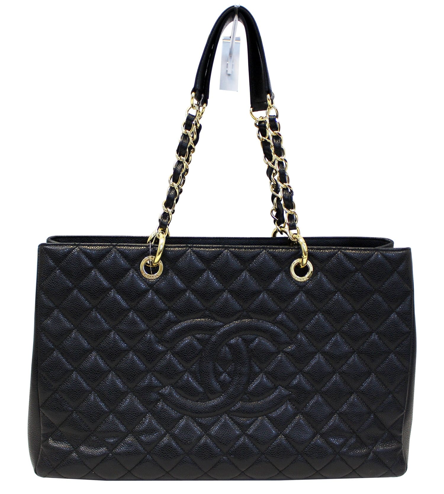 Chanel Caviar Xl Grand Shopping Tote Bag Leather Black