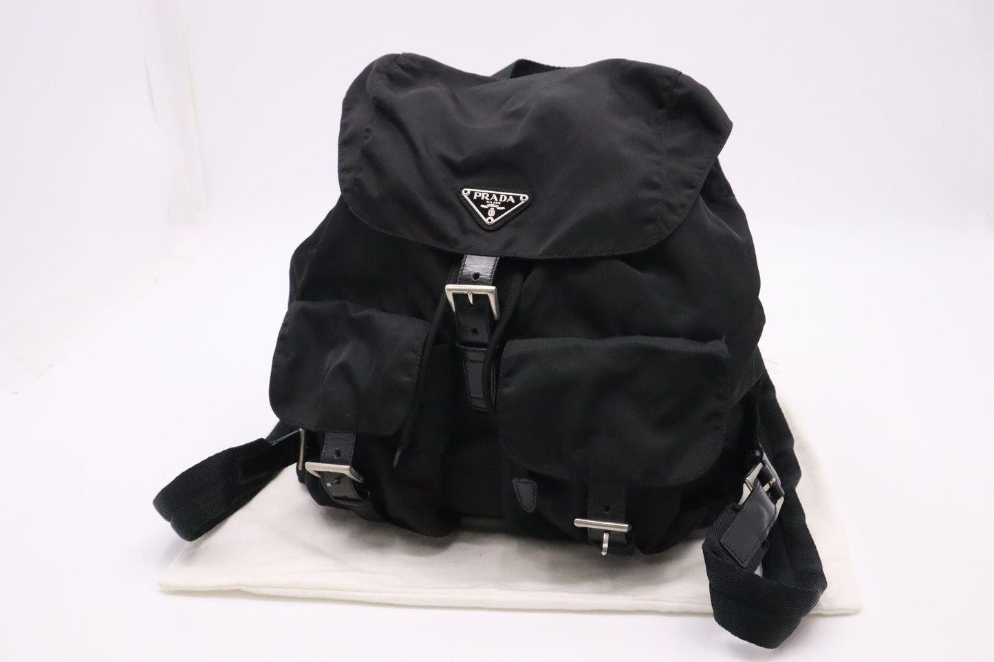 Prada Backpack In Handbag Nylon Black