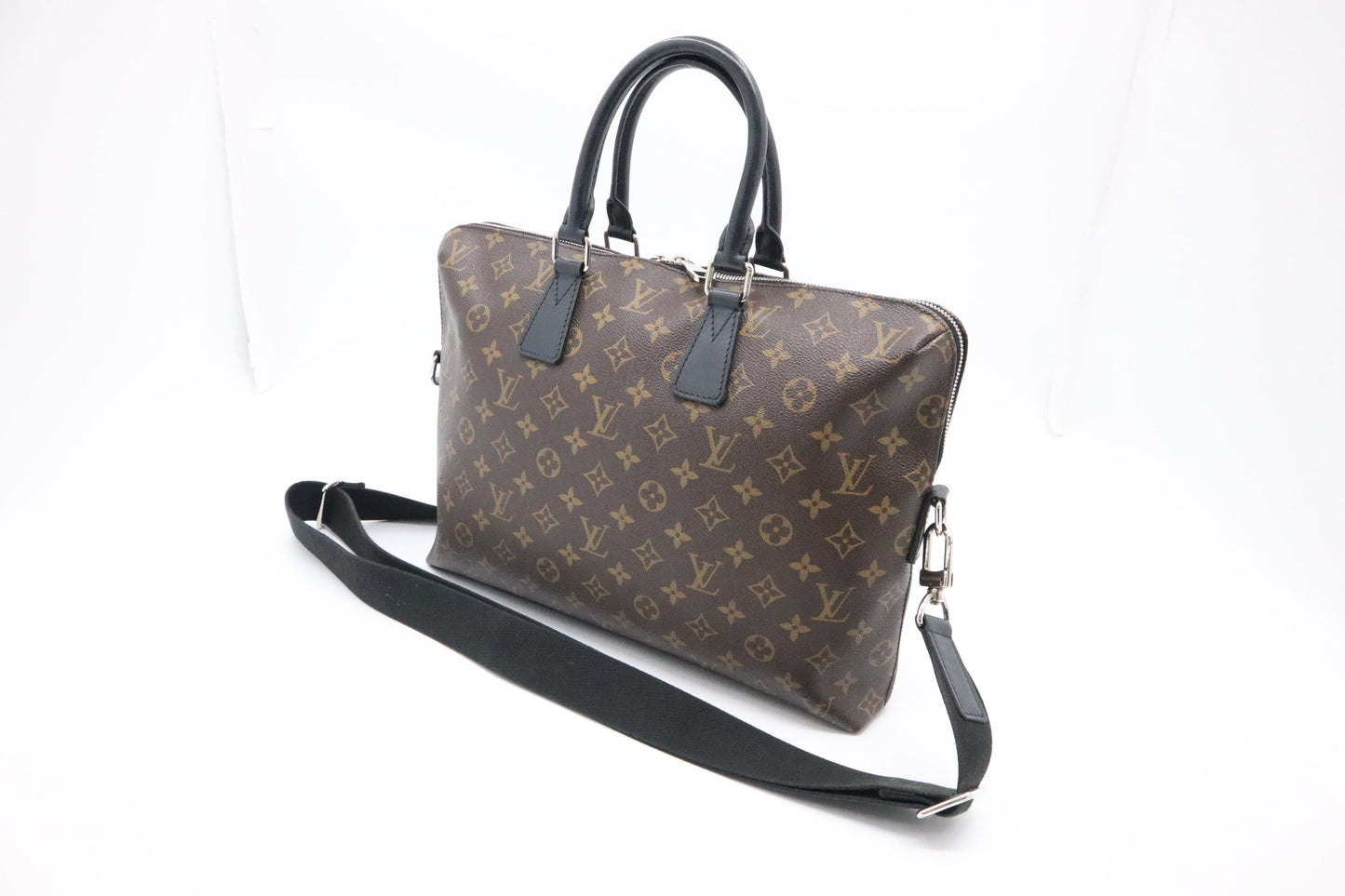 Louis Vuitton Macassar Porte Documents Jules Monogram Canvas Handbag