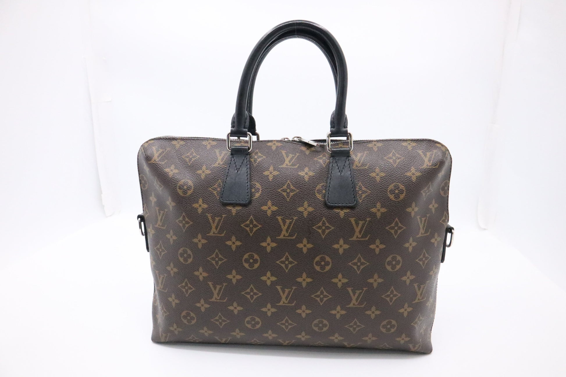Louis Vuitton Macassar Porte Documents Jules Monogram Canvas Handbag