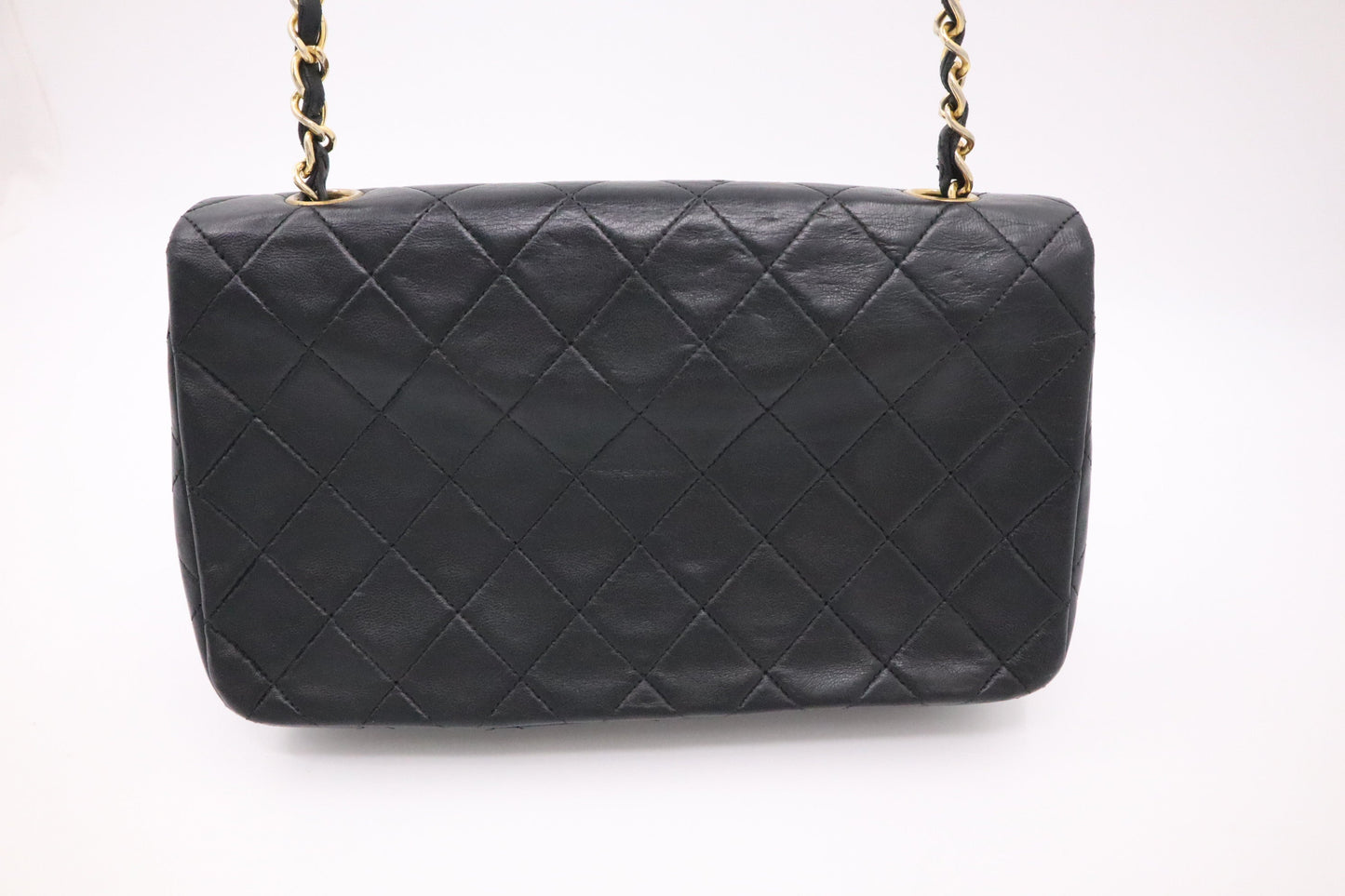 Chanel Full Flap MattelassÃ© Black Leather Handbag