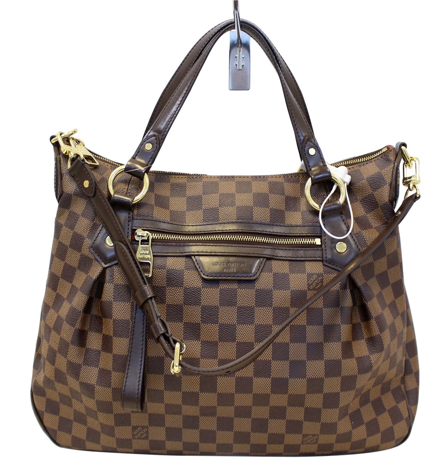 Louis Evora Mm Damier Ebene Tote Shoulder Shoulder Bag
