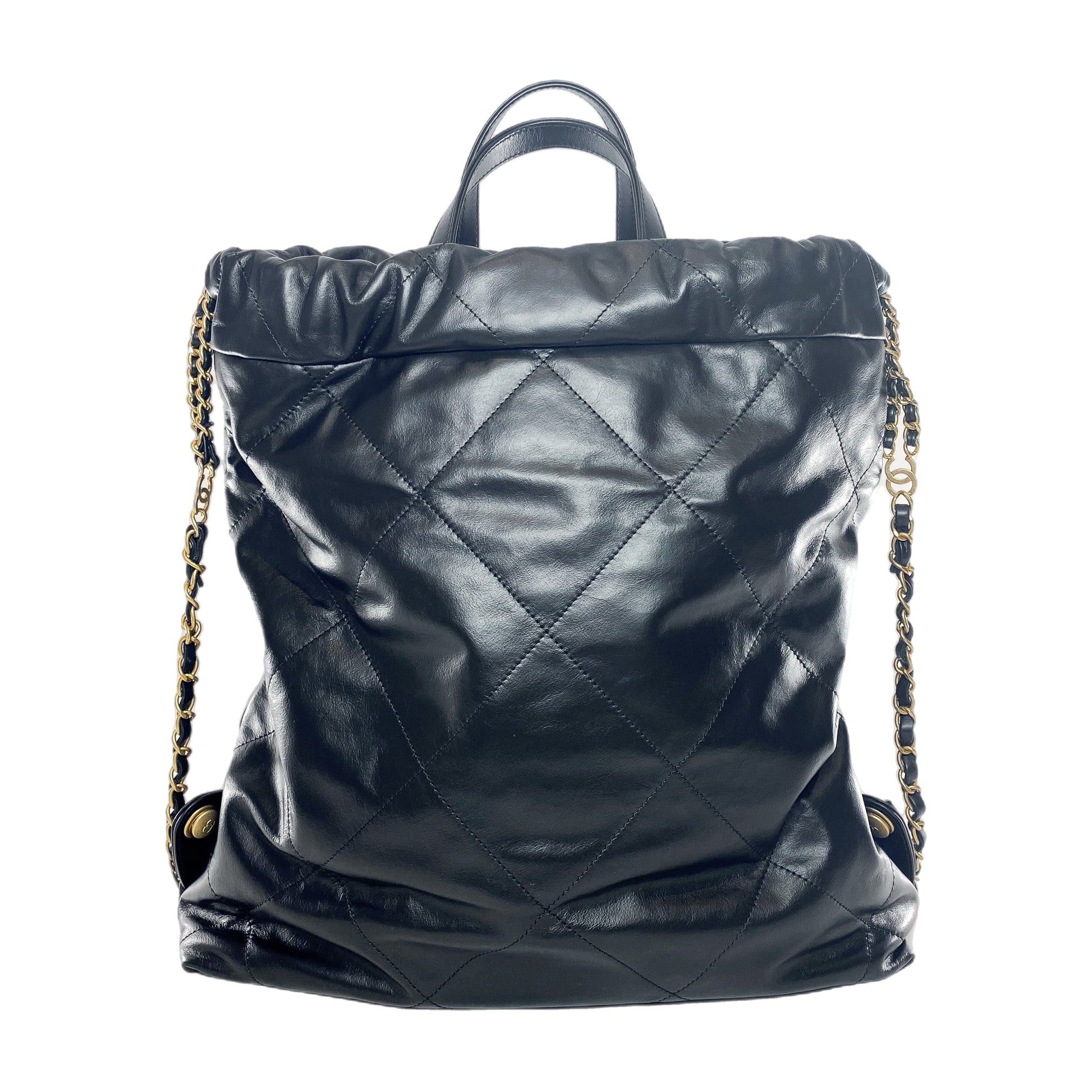 Chanel 22 Black Quilted Backpack