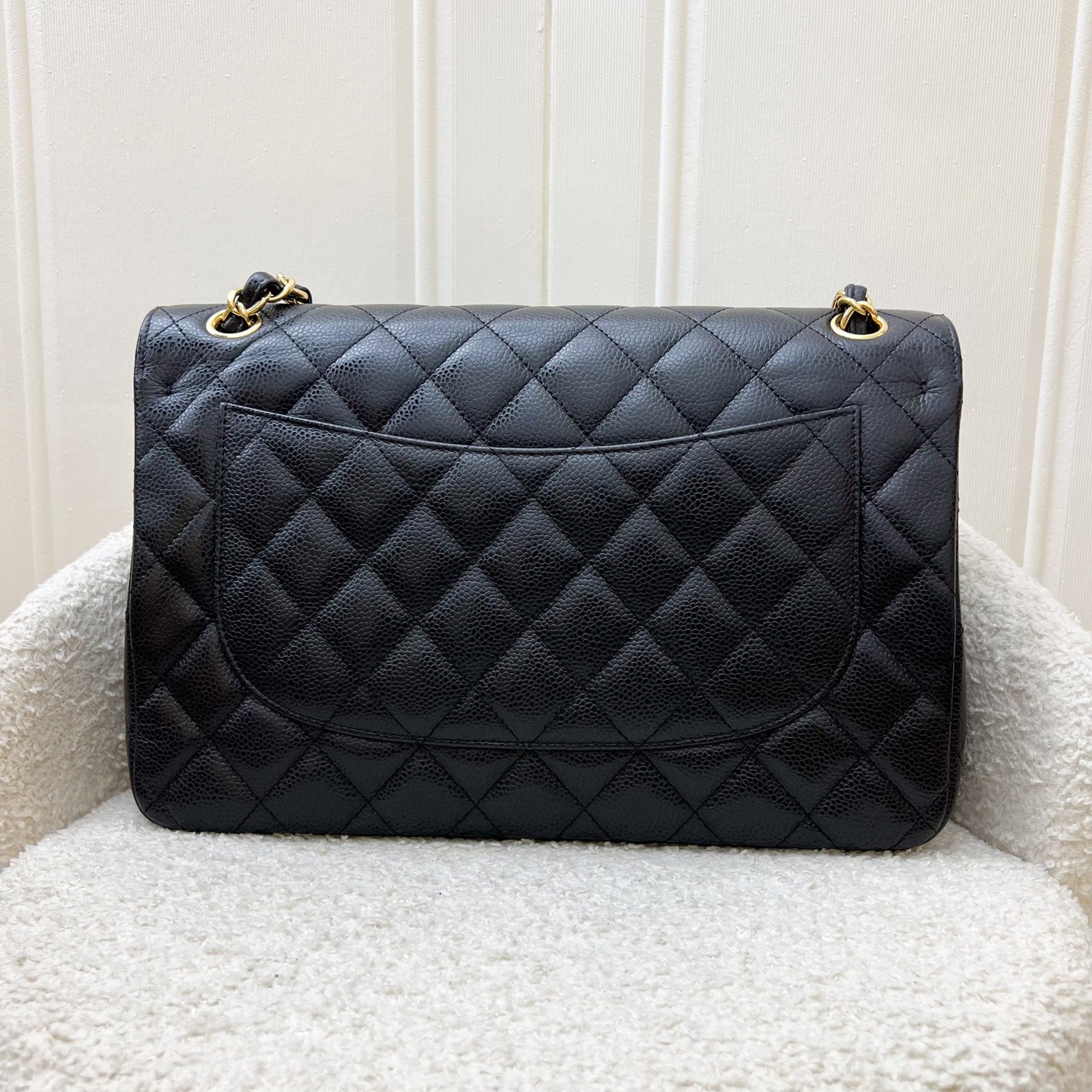 Chanel Jumbo Classic Flap Df in Black Caviar and Ghw ( ) Handbag