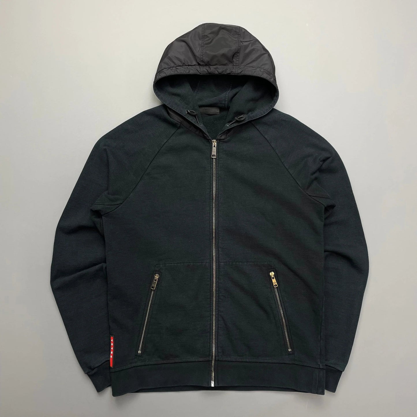 Prada Handbag Sport Hoodie Nylon Black