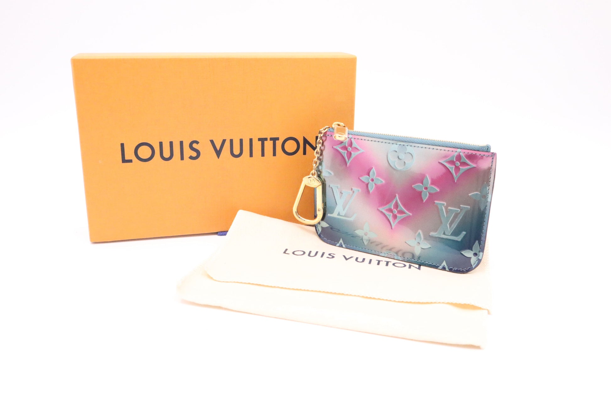 Louis Vuitton Pochette Clés Degrade Vernis Leather Wallet Case
