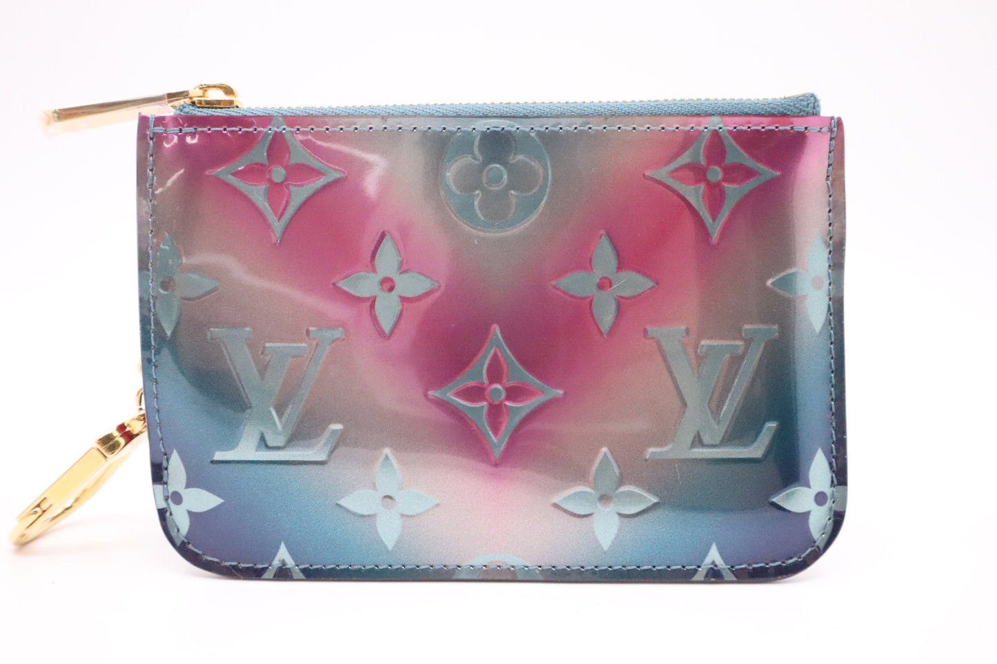 Louis Vuitton Pochette Clés Degrade Vernis Leather Wallet Case