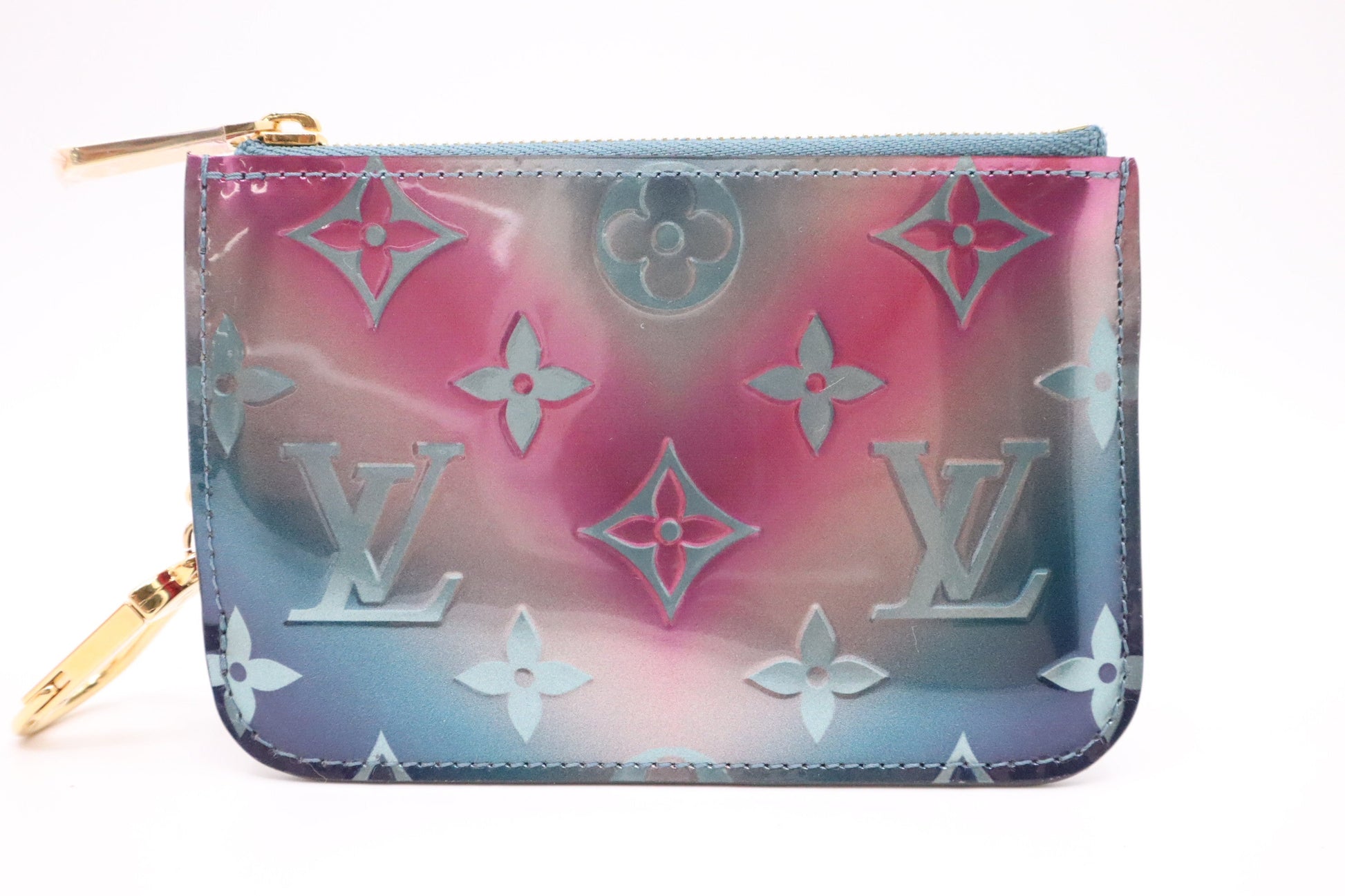 Louis Vuitton Pochette Clés Degrade Vernis Leather Wallet Case