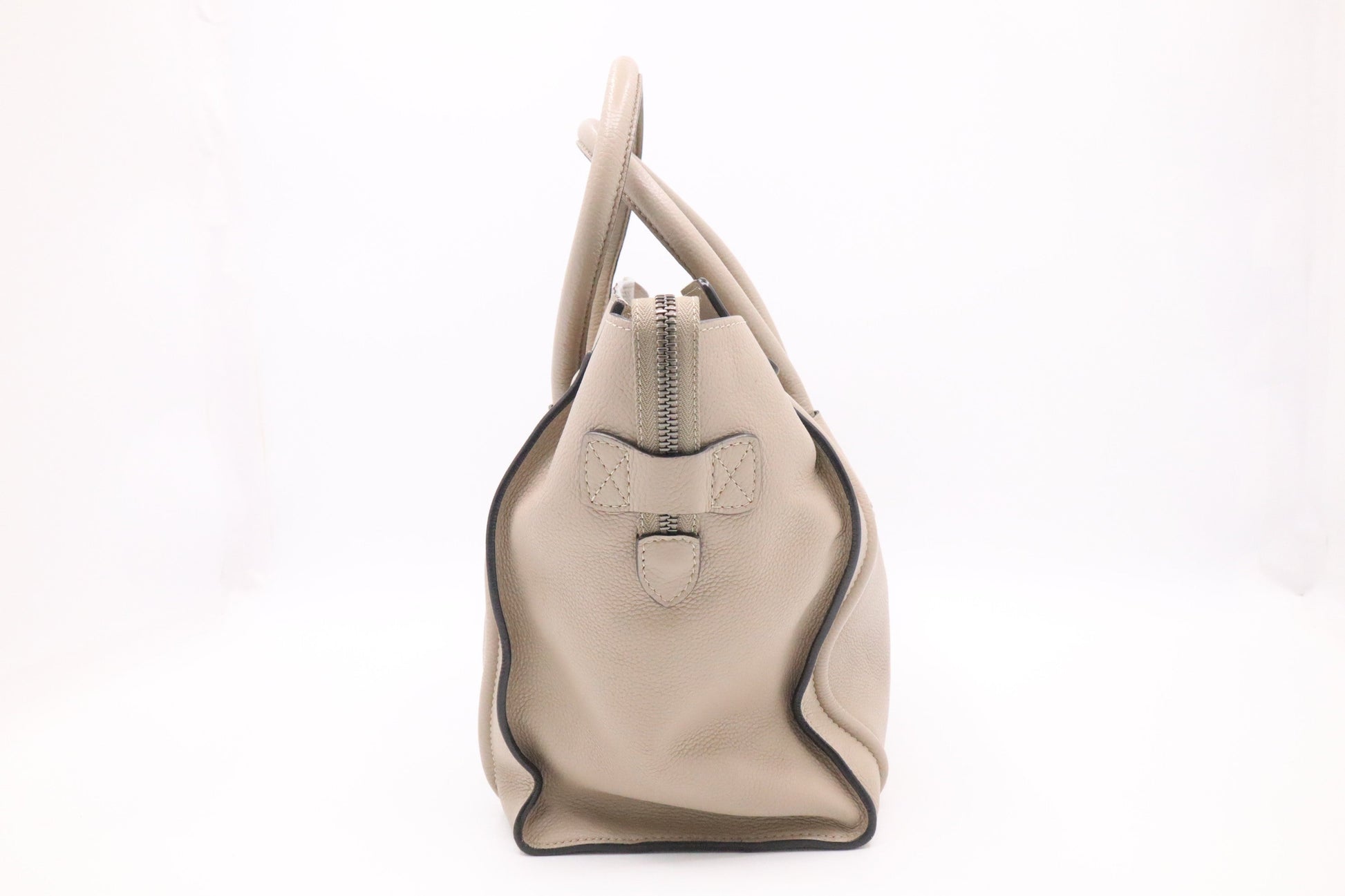 Celine Luggage In Dune Drummed Handbag Leather Mini Travel Bag