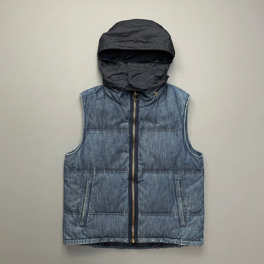 Prada Handbag Sport Down-Padded Gilet w Concealed Hood - Denim Blue