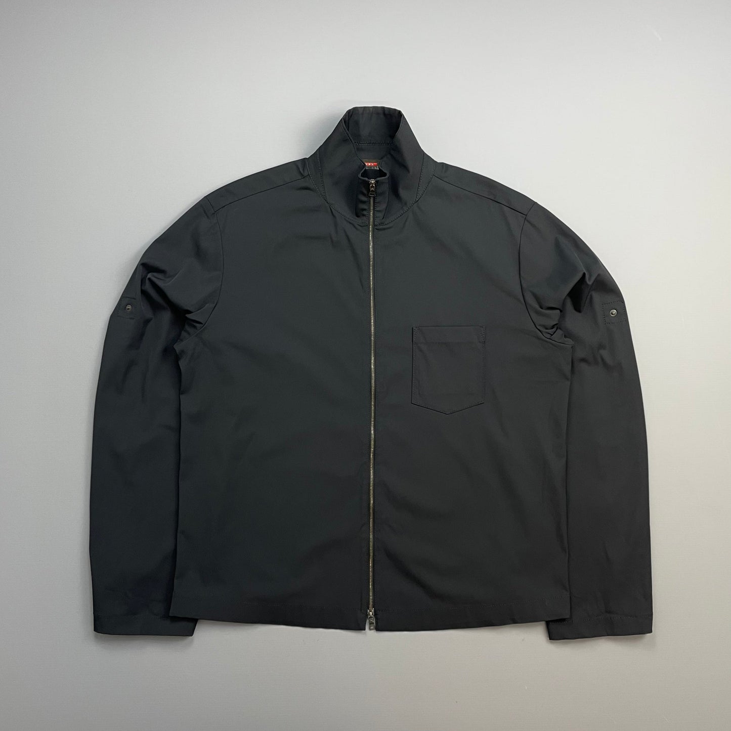 Prada Handbag Sport 00s Lightweight Adjustable Sleeve Harrington Jacket Navy