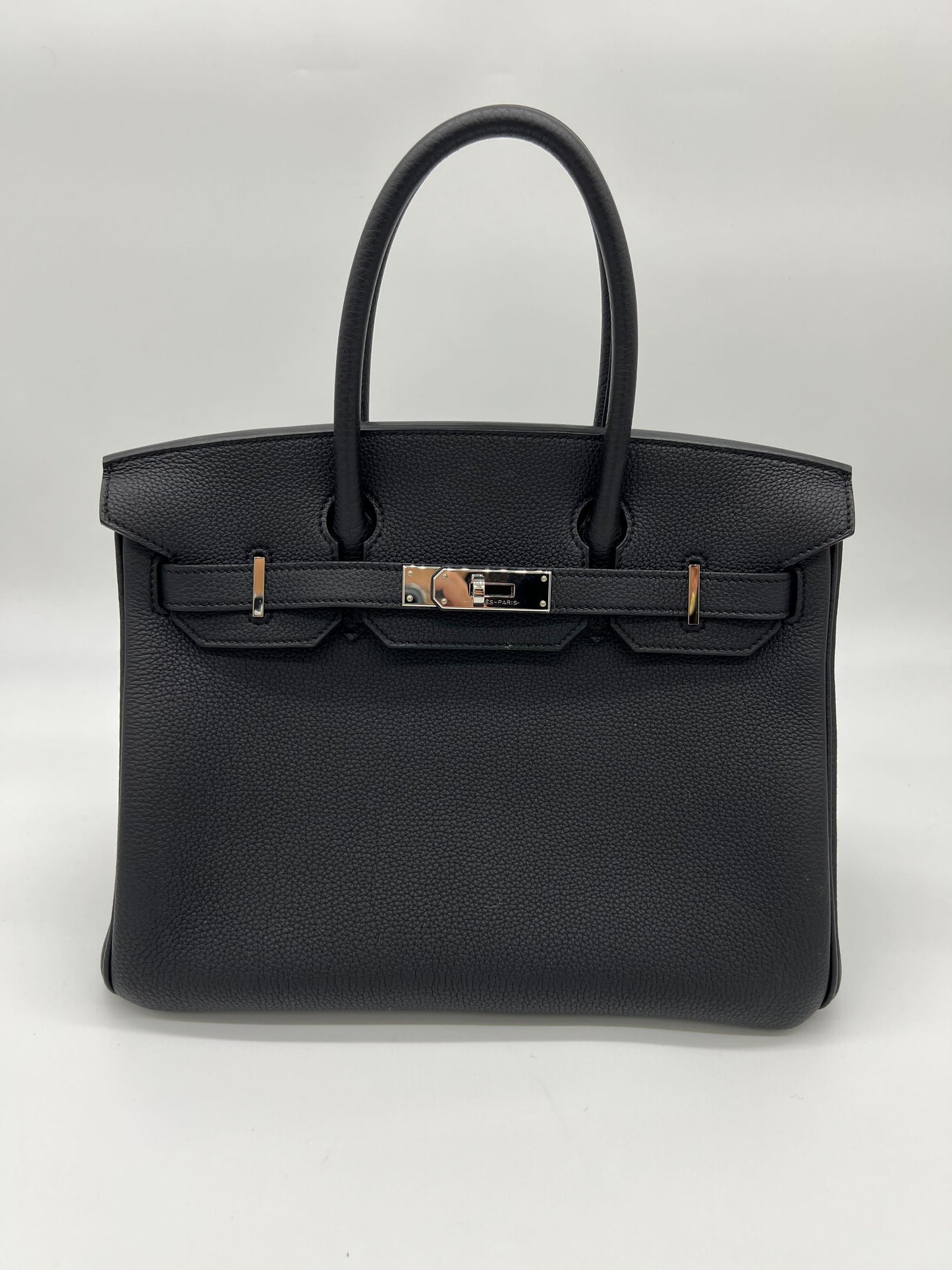 Gucci Hermes Birkin Noir Togo Palladium Hardware Handbag Travel Bag