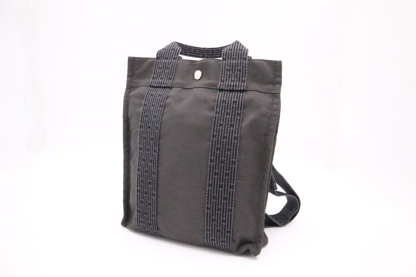 Hermes Herline Backpack In Grey Handbag Canvas