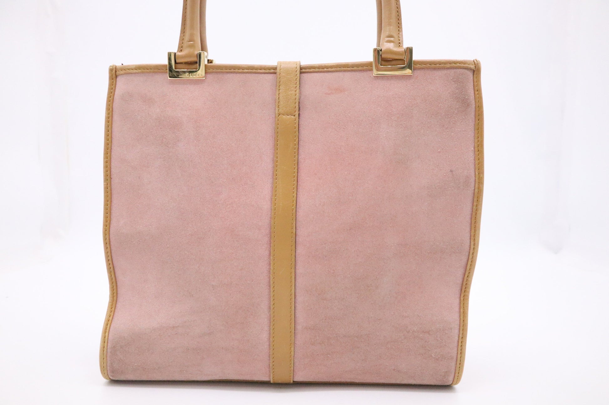 Gucci Jackie Handbag In Suede Pink Travel Bag