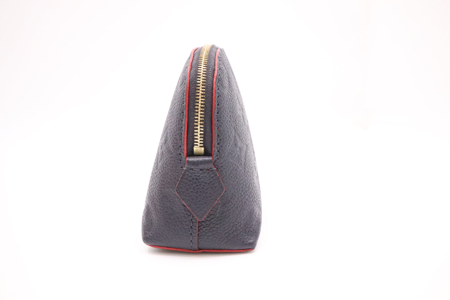 Louis Vuitton Pochette Cosmetiques Navy Empreinte Leather Blue Clutch Bag