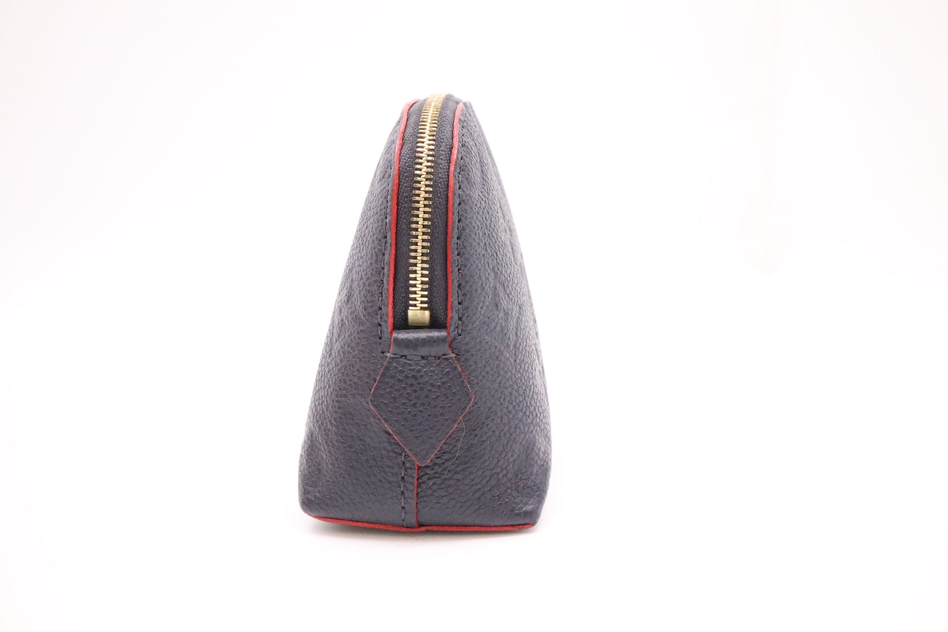 Louis Vuitton Pochette Cosmetiques Navy Empreinte Leather Blue Clutch Bag