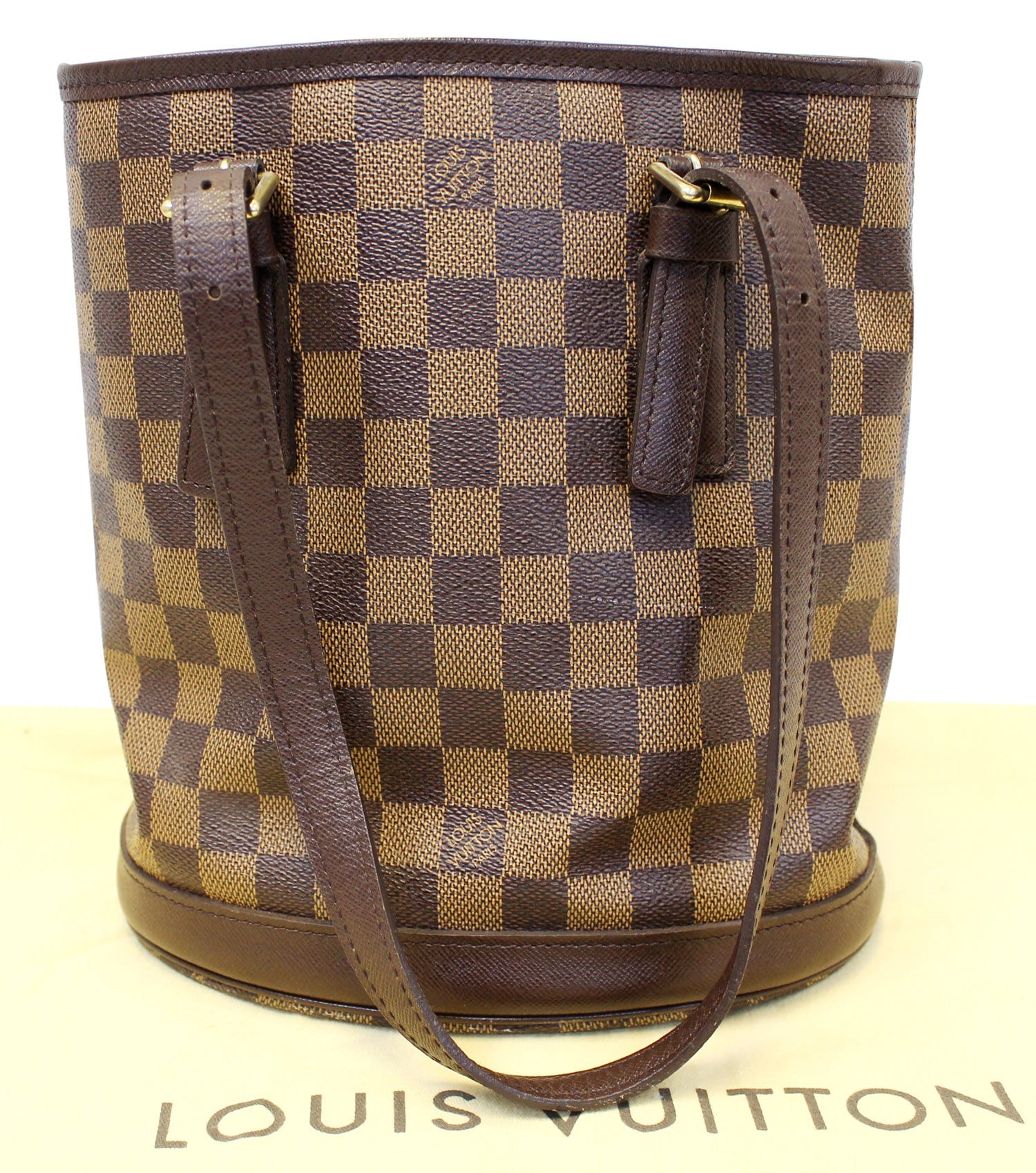 Louis Damier Ebene Marais Bag Brown Bucket Shoulder Bag