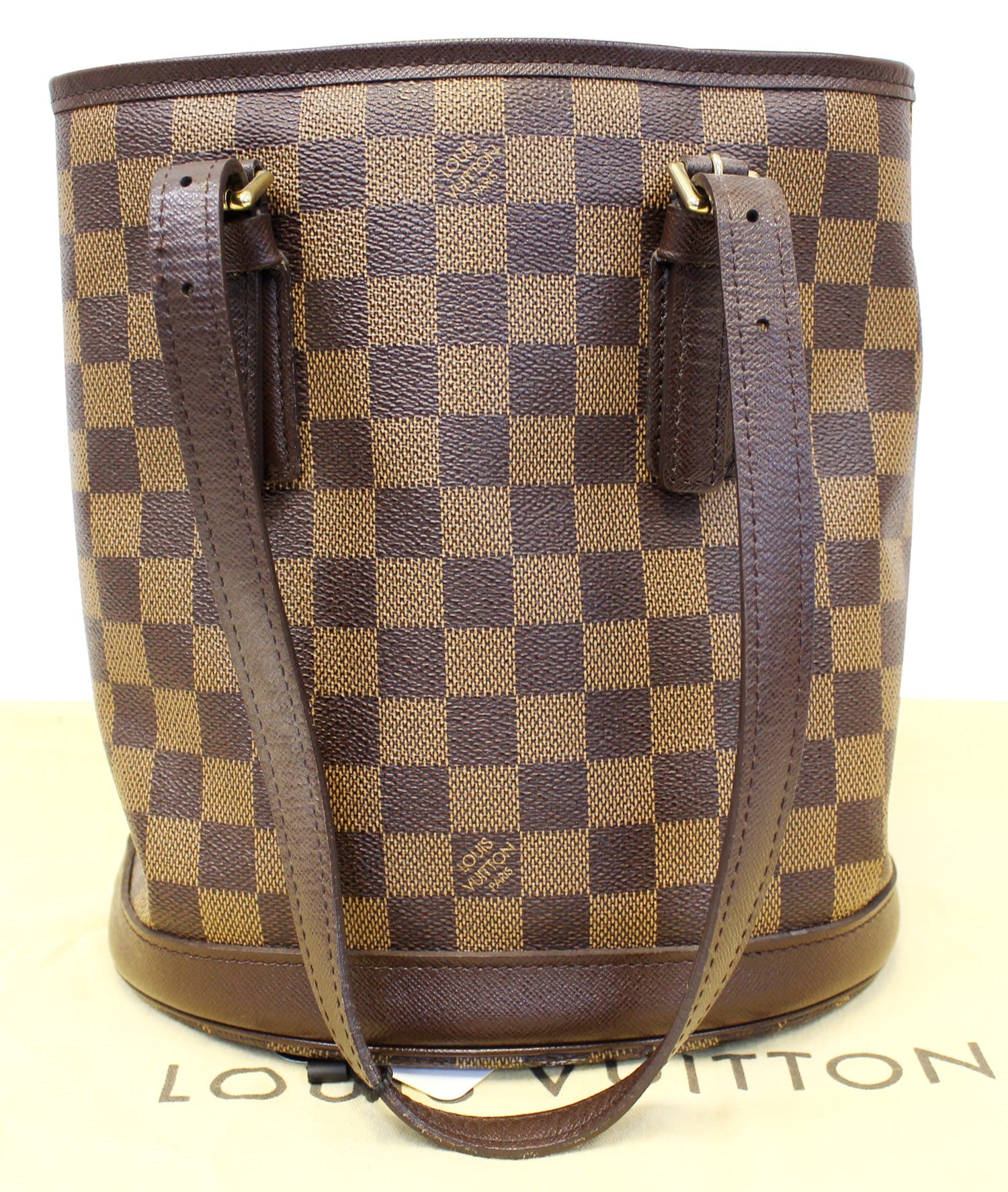 Louis Damier Ebene Marais Bag Brown Bucket Shoulder Bag