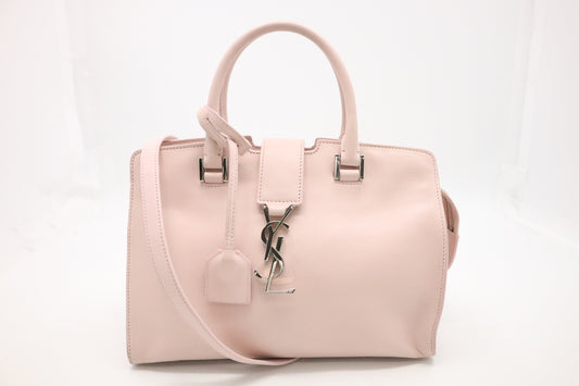 YSL Saint Laurent Baby Downtown Cabas In Travel Bag Leather Pink