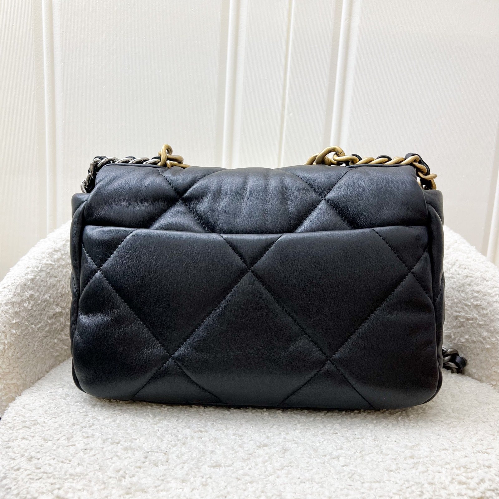 Chanel 19 Small Flap in Black Lambskin and 3 Tone Hw ( ) Handbag
