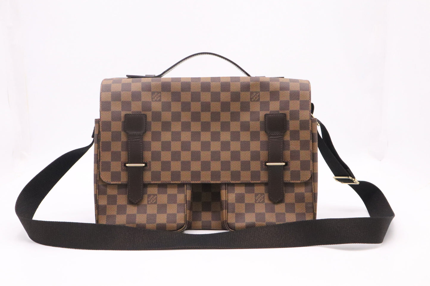 Louis Vuitton Broadway Ebene Damier Canvas Handbag