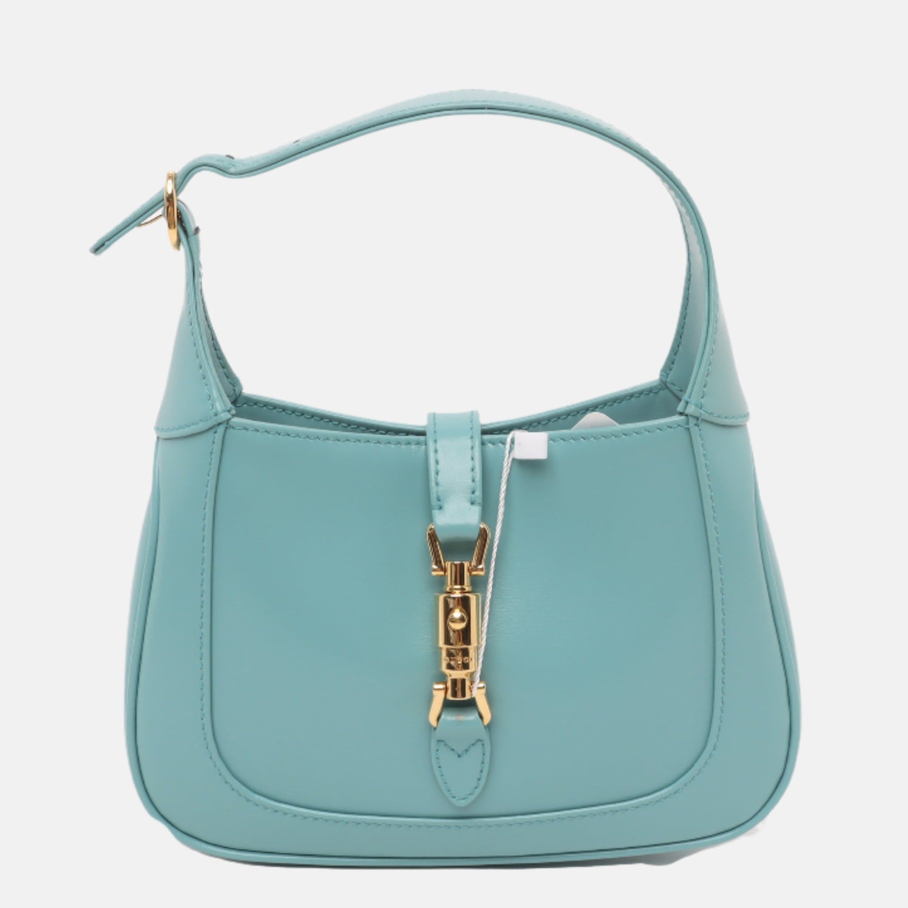 Gucci Jackie Adjustable Strap Leather Blue Mini Bag