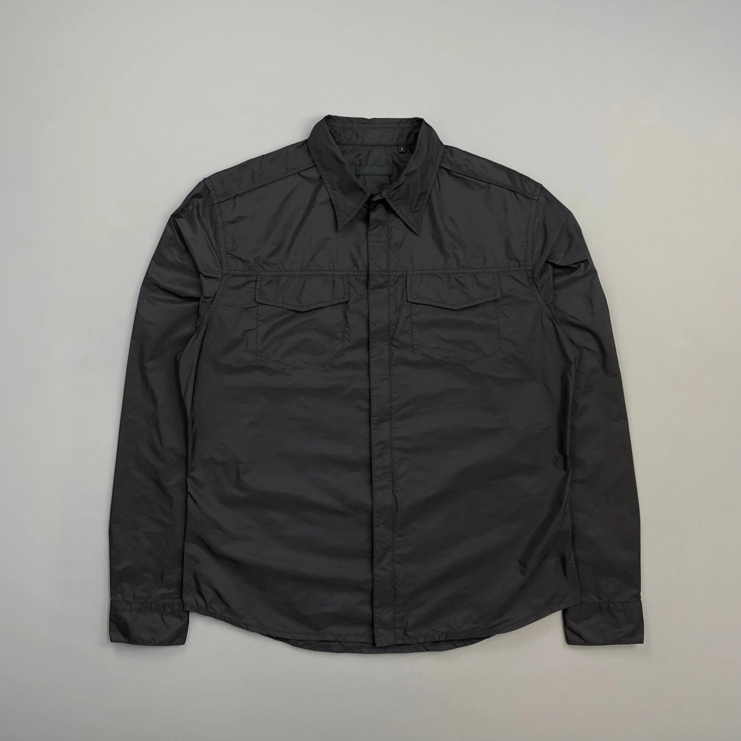Prada Handbag Sport Lightweight -Through Overshirt Nylon Black Zip