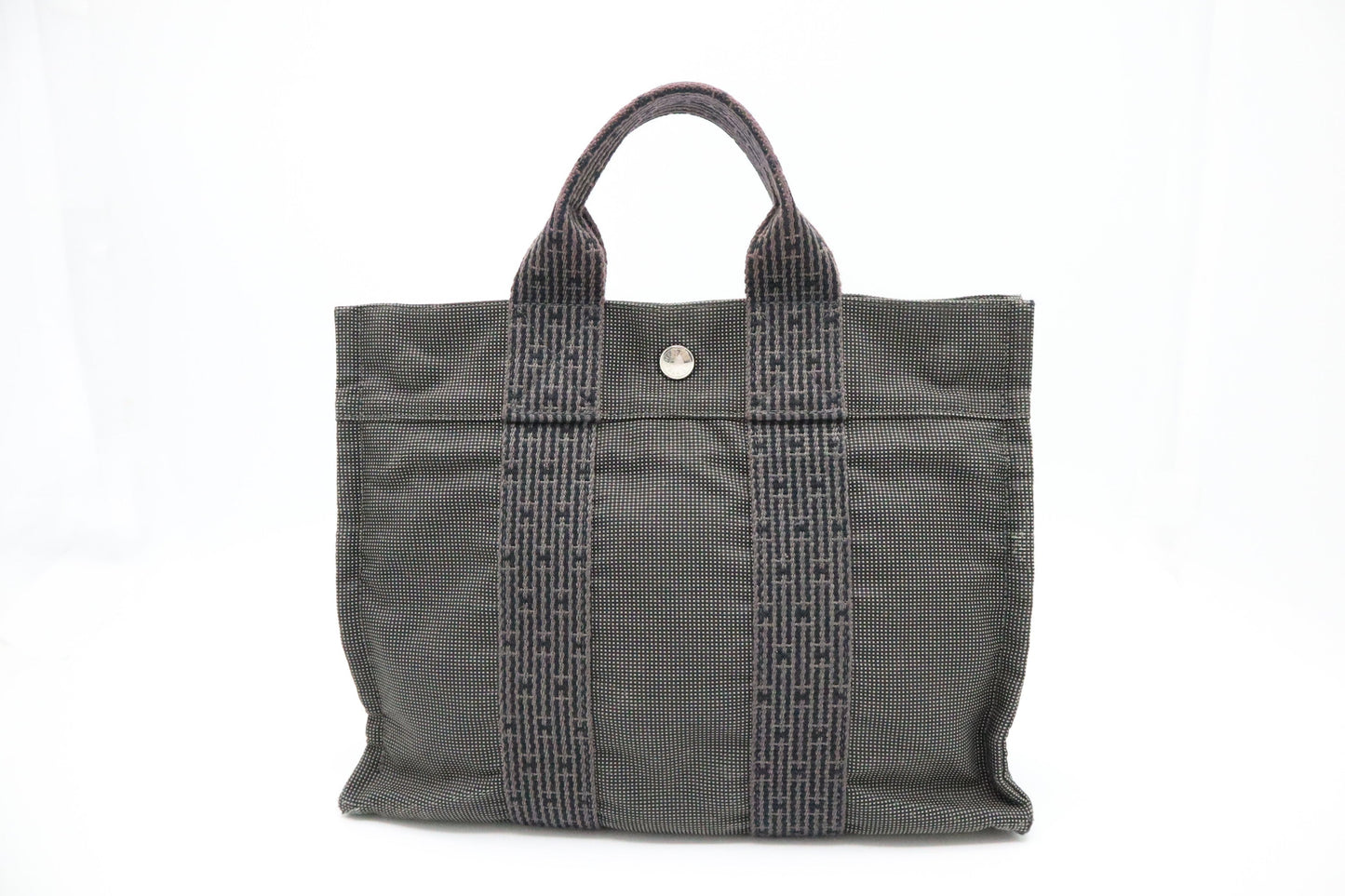 Hermes Herline Fourre Tout Pm In Grey Handbag Canvas Travel Bag