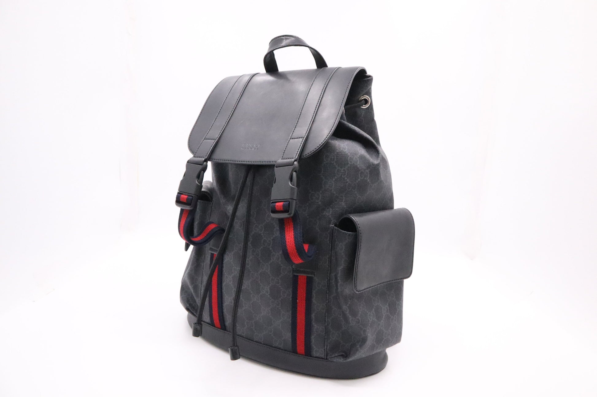 Gucci Backpack GG Supreme Canvas Black