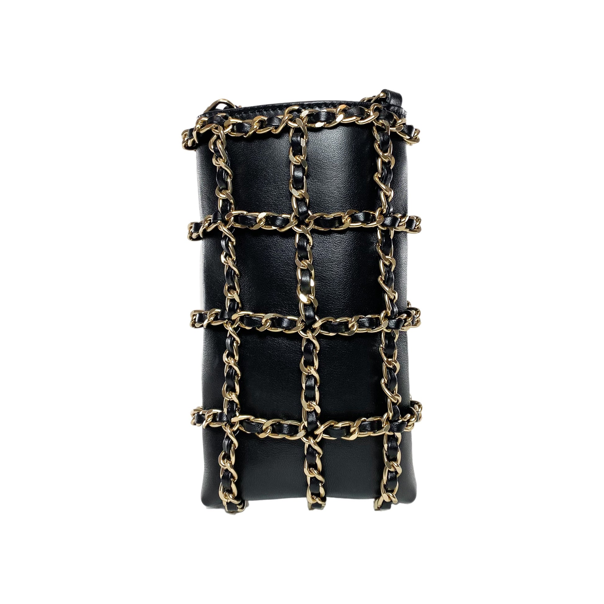 Chanel Black Tech Me Out Clutch with Chain