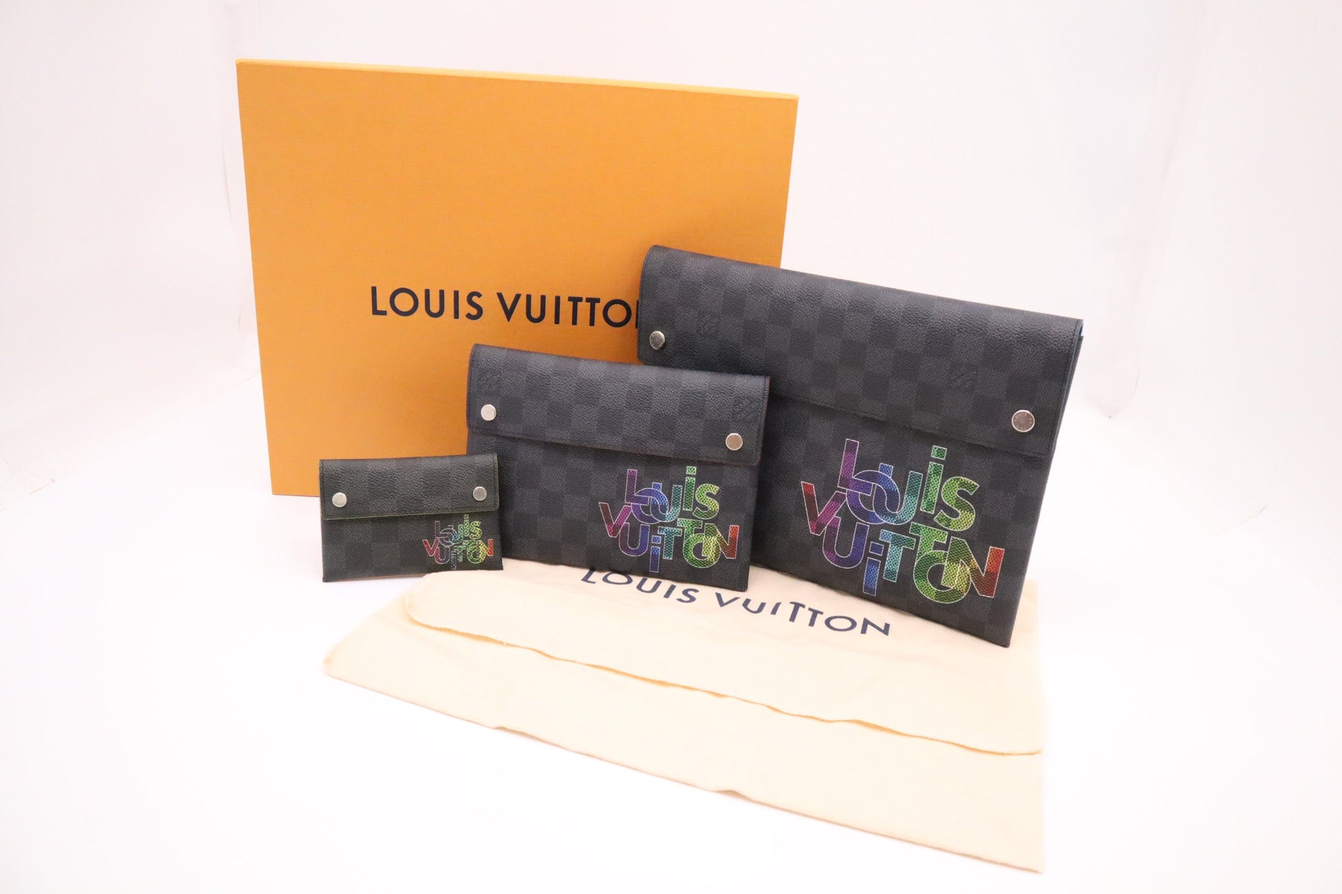 Louis Vuitton Alpha Triple Graphite Damier Canvas Handbag