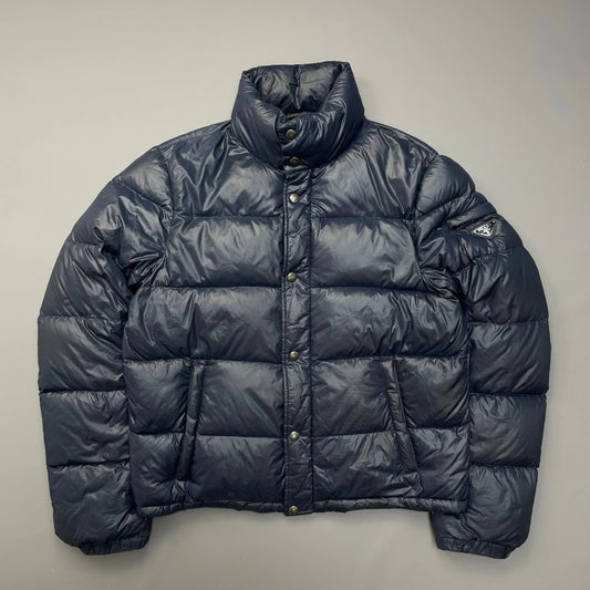 Prada Handbag Milano Down Puffer Jacket Nylon Blue
