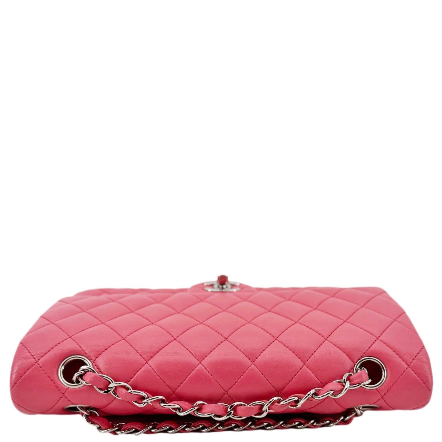 Chanel Classic Double Flap Quilted Salmon Leather Pink Travel Bag Salmon Pink