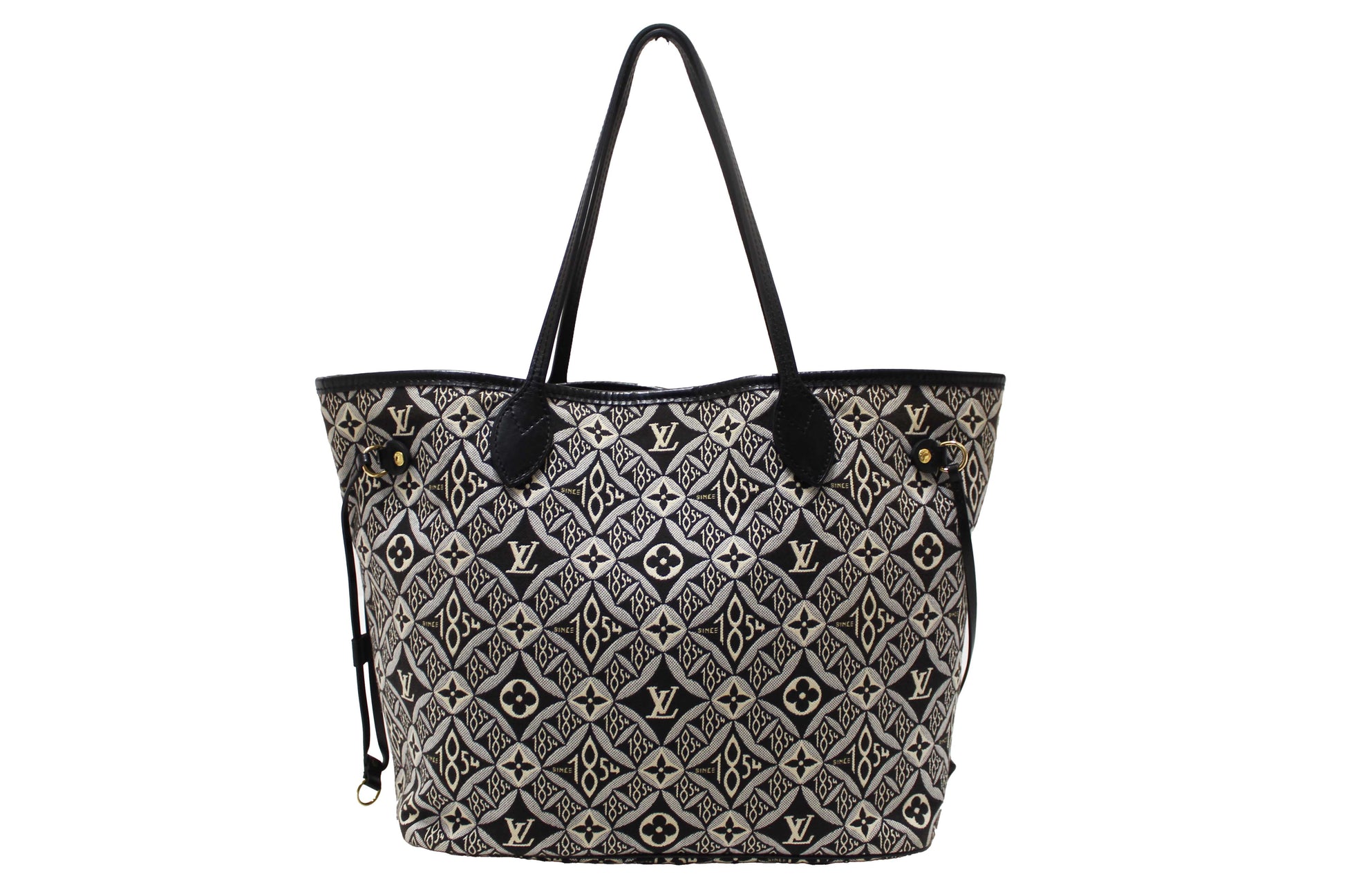 Louis Vuitton Grey Jacquard Since 1854 Neverfull MM Shoulder Tote Bag